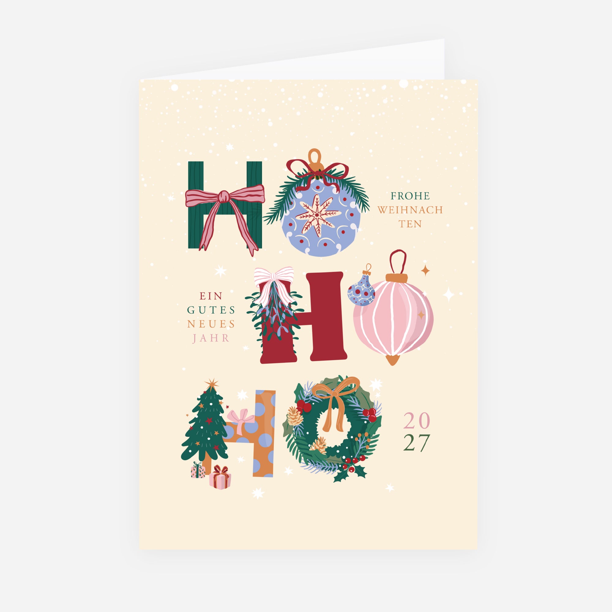 Zauberhafte Festtage | Weihnachtskarte • Hochformat klappbar photo N° 1