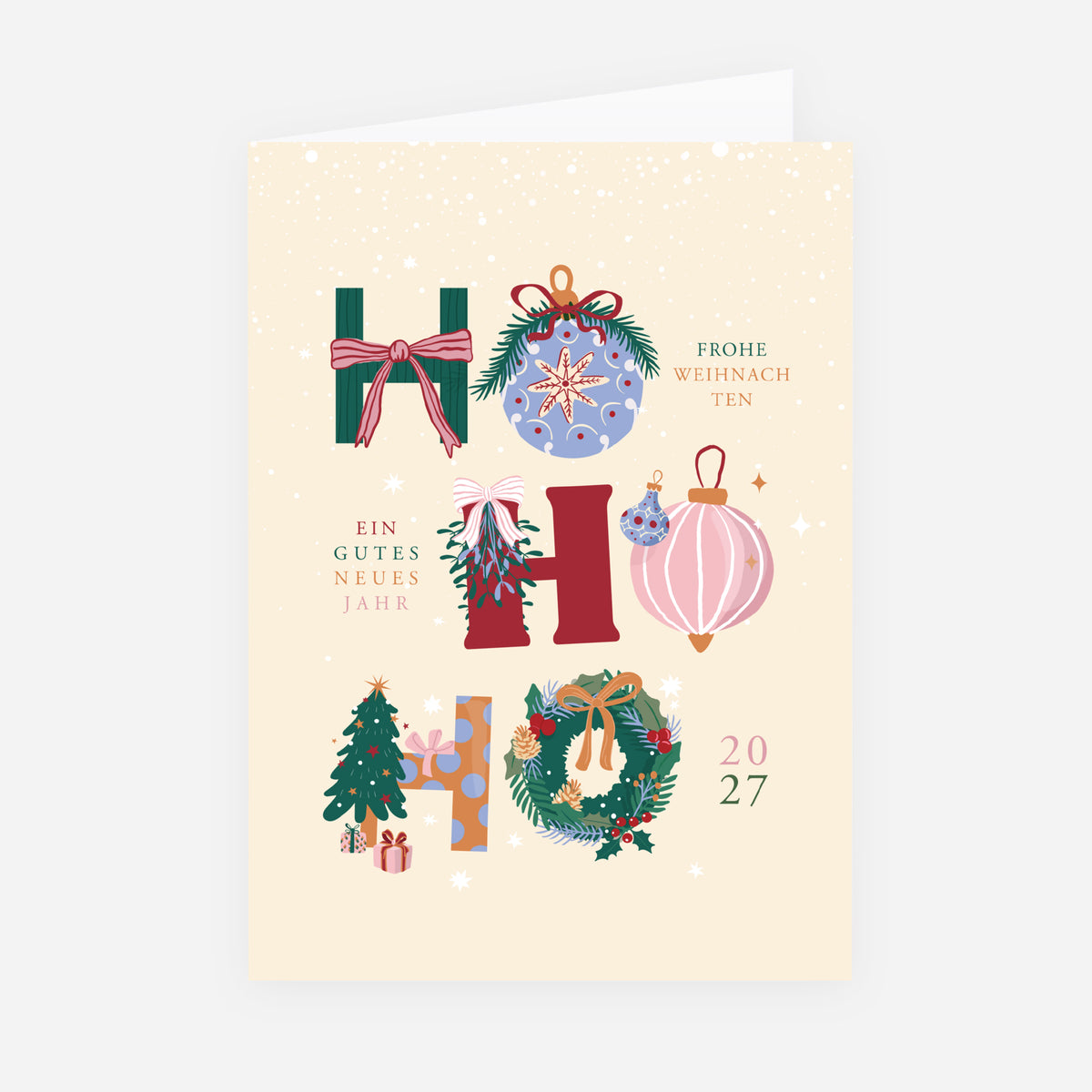 Zauberhafte Festtage | Weihnachtskarte • Hochformat klappbar photo N° 1
