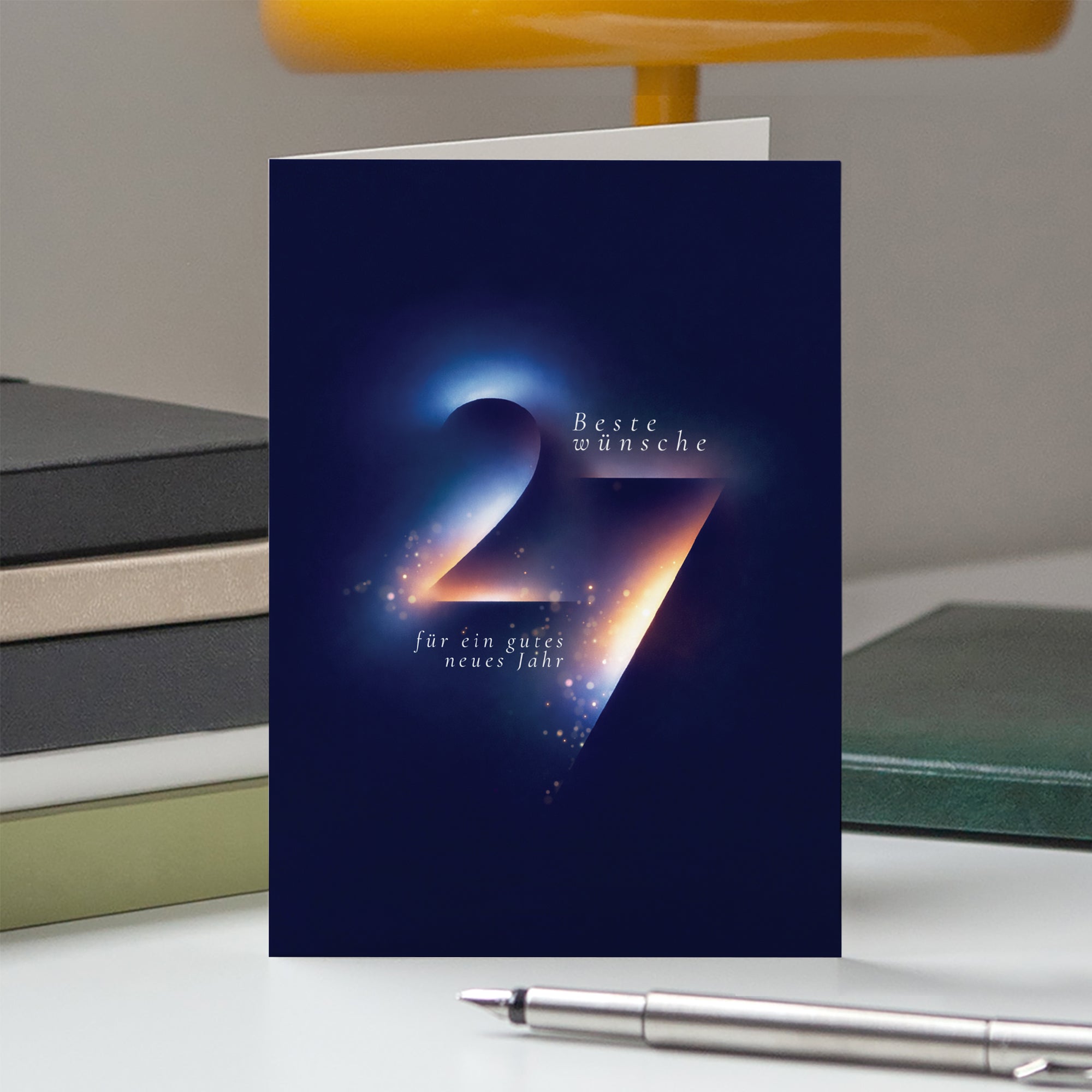 Sanfter Glanz | Weihnachtskarte • Hochformat klappbar photo N° 5