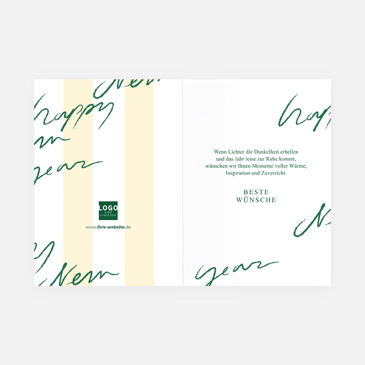 Handschriftliche Wünsche | Weihnachtskarte • Hochformat klappbar photo N° 2