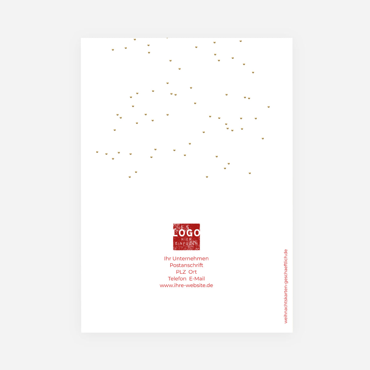 Tanzender Weihnachtsmann | Weihnachtskarte mit goldener Prägung • Hochformat klappbar photo N° 3