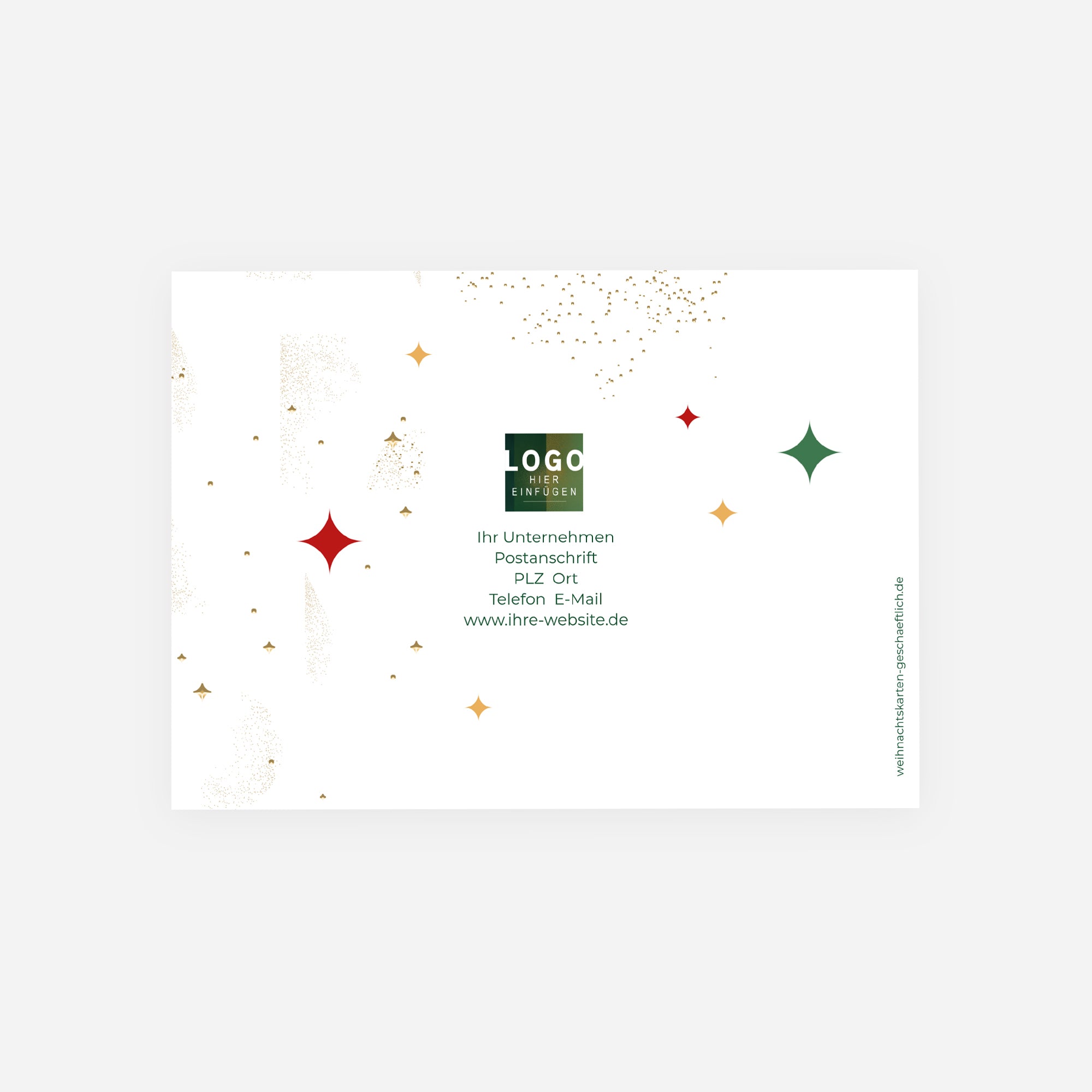 Zauberhafte Weihnachtskugeln | Weihnachtskarte mit goldener Prägung • Horizontal klappbar photo N° 3