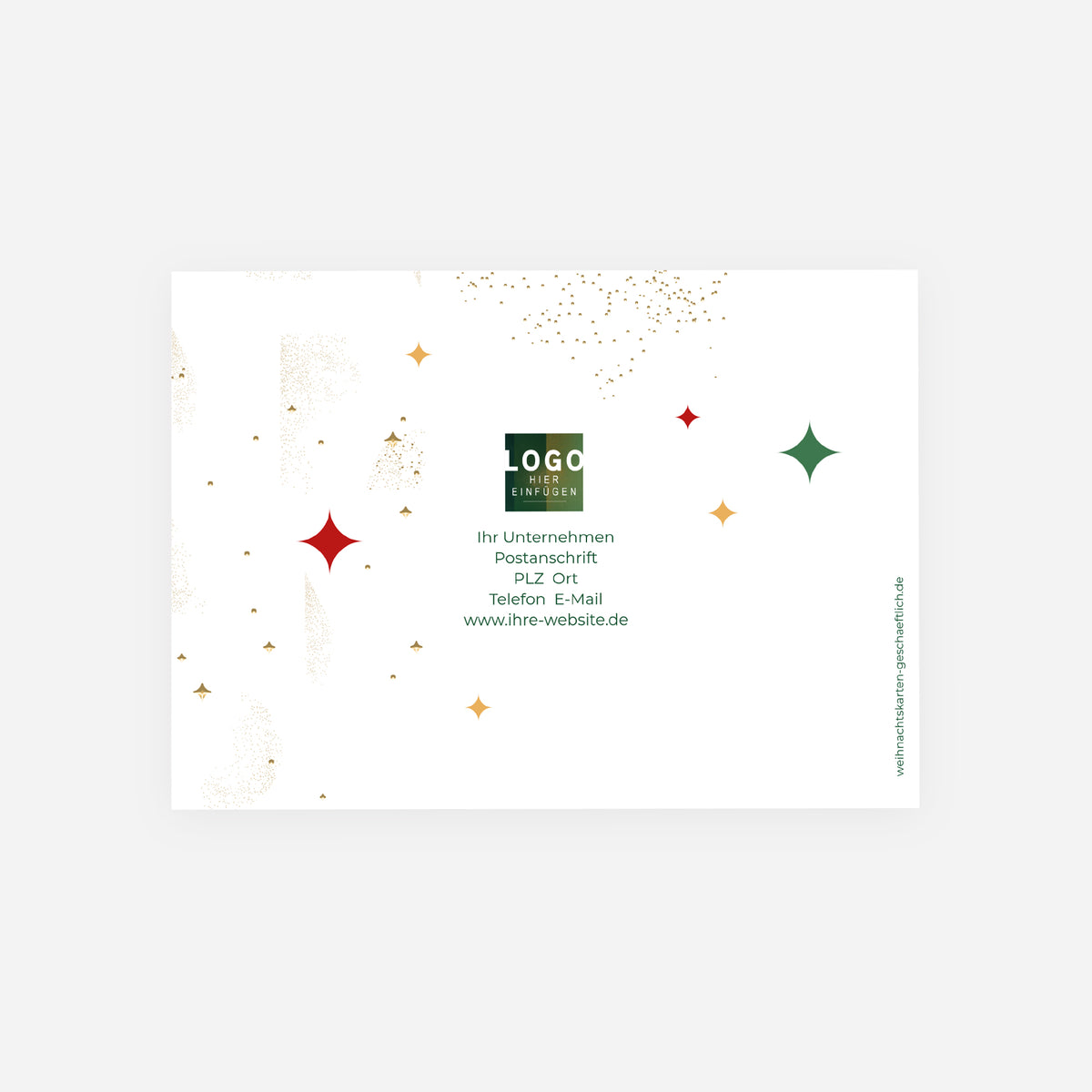 Zauberhafte Weihnachtskugeln | Weihnachtskarte mit goldener Prägung • Horizontal klappbar photo N° 3