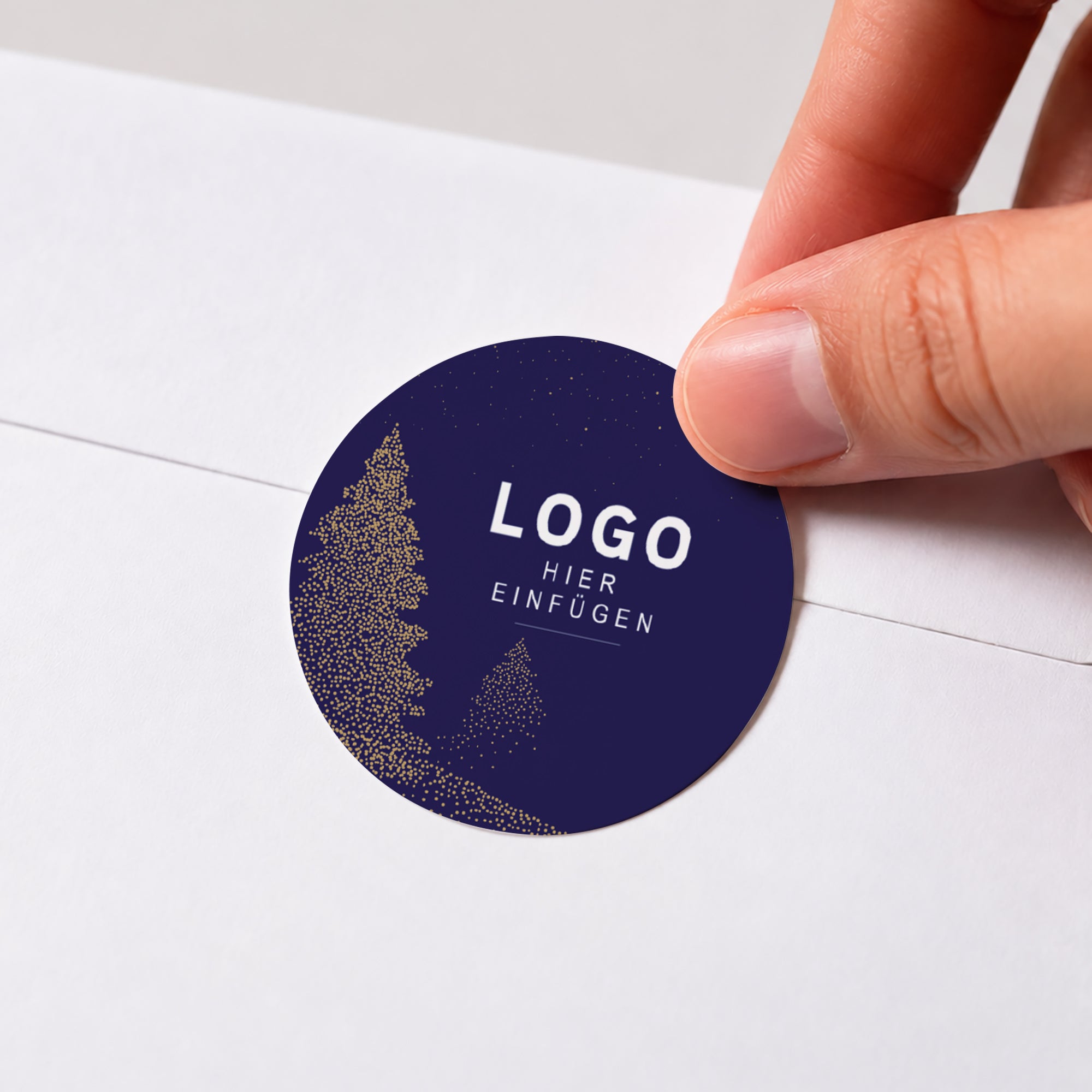 Funkelnde Tannen | Sticker • Rund photo N° 1