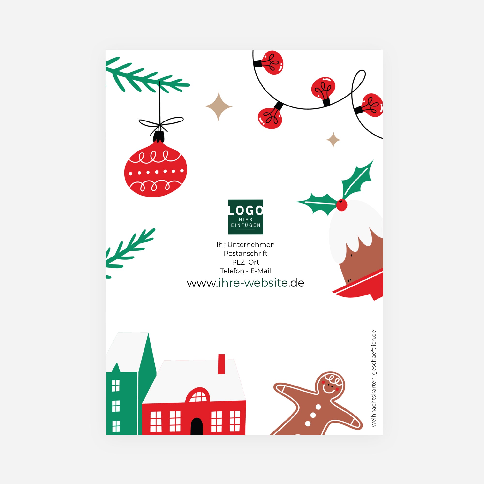 Weihnachten zu Hause | Weihnachtskarte • Hochformat klappbar photo N° 3
