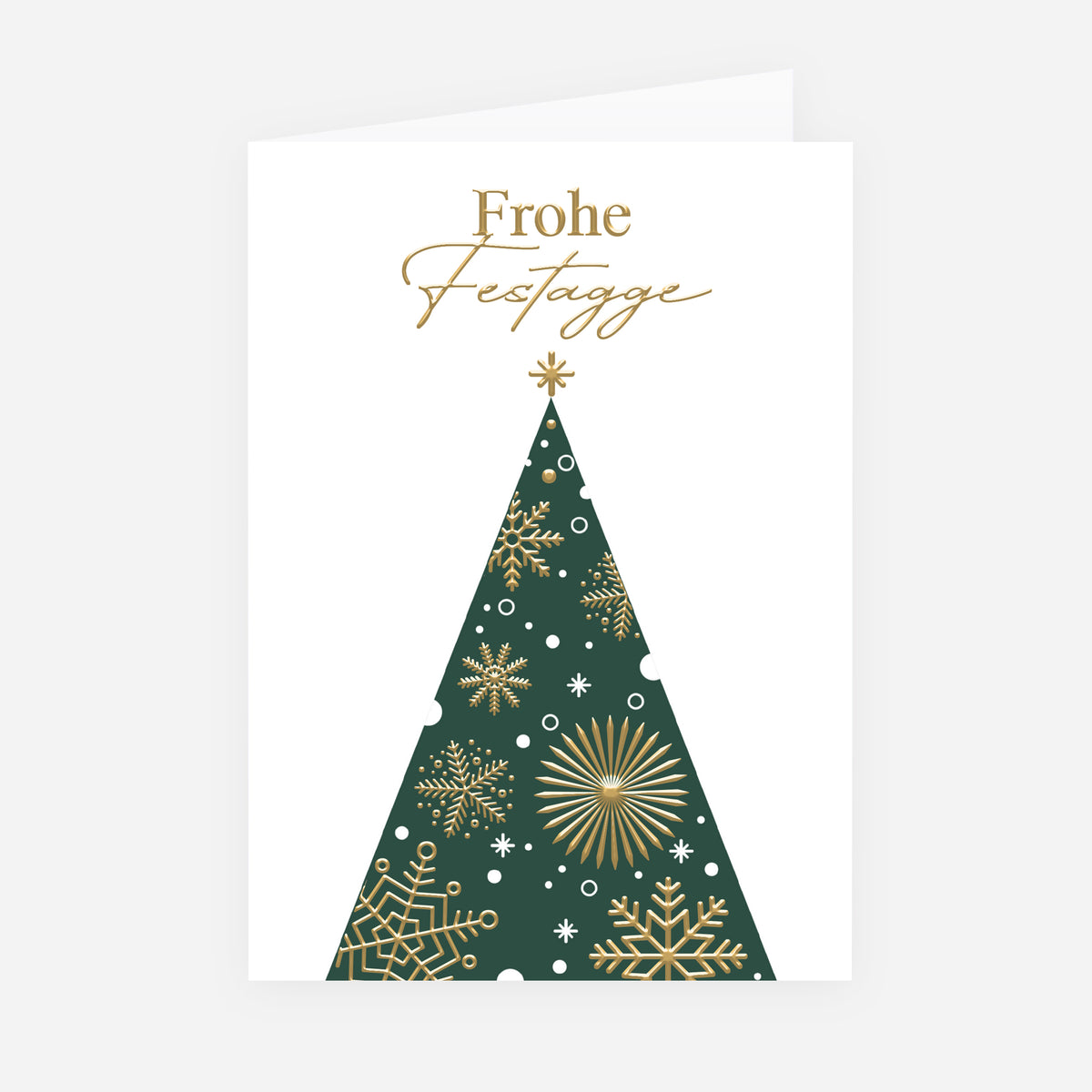Goldener Tannenzauber | Weihnachtskarte mit goldener Prägung • Hochformat klappbar photo N° 1