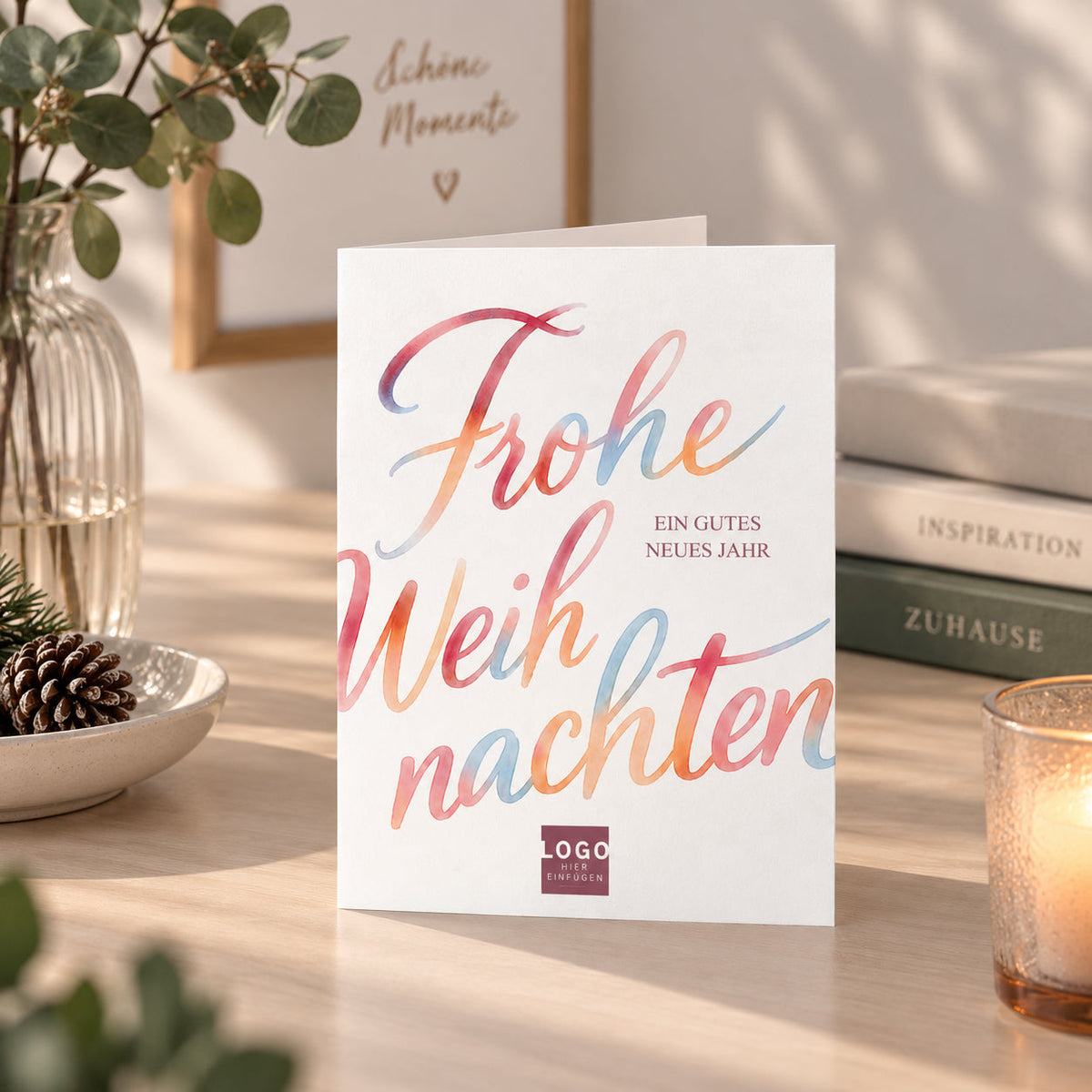 Weihnachtskarten mit Logo für Unternehmen