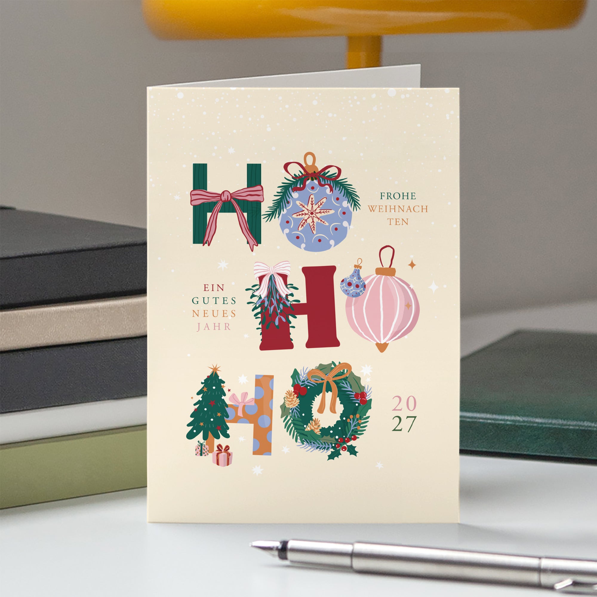 Zauberhafte Festtage | Weihnachtskarte • Hochformat klappbar photo N° 5