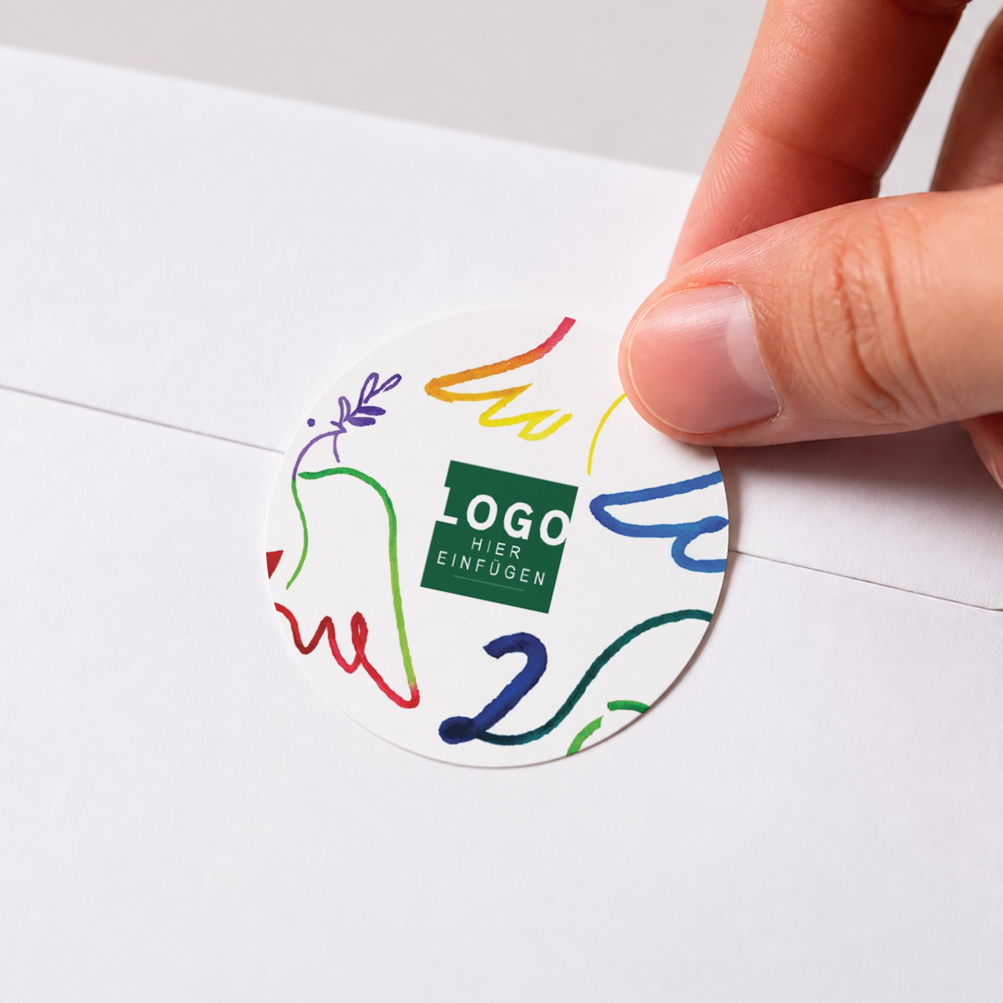Farben des Friedens | Sticker • Rund photo N° 1