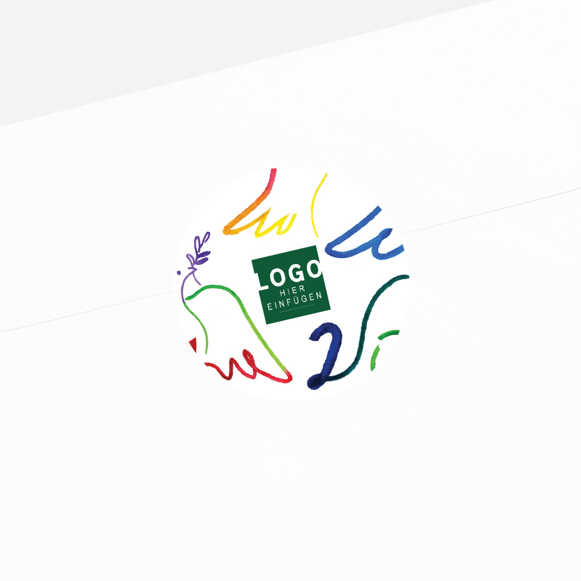 Farben des Friedens | Sticker • Rund photo N° 2