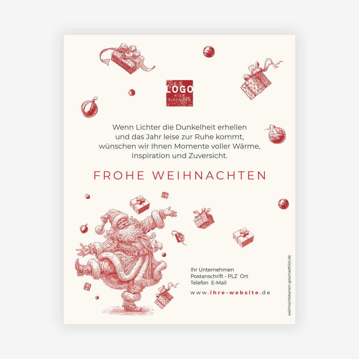 Tanzender Weihnachtsmann | Digitale Weihnachtskarten • eCard Bild photo N° 1