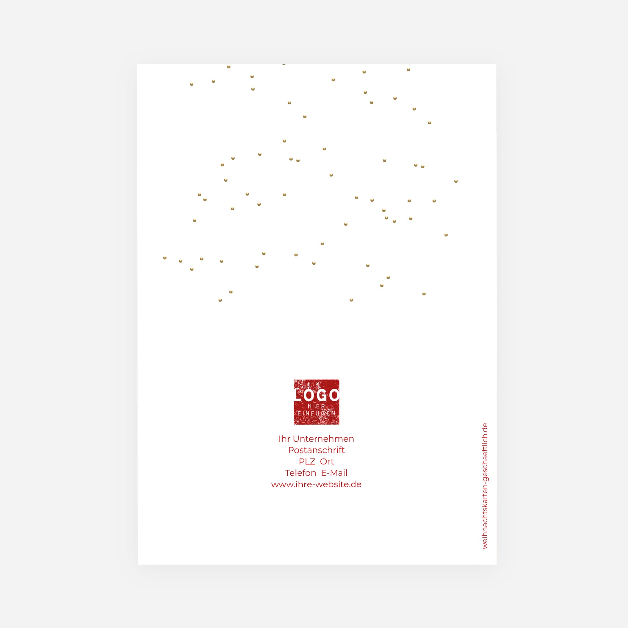Tanzender Weihnachtsmann | Weihnachtskarte mit goldener Prägung • Hochformat klappbar photo N° 3