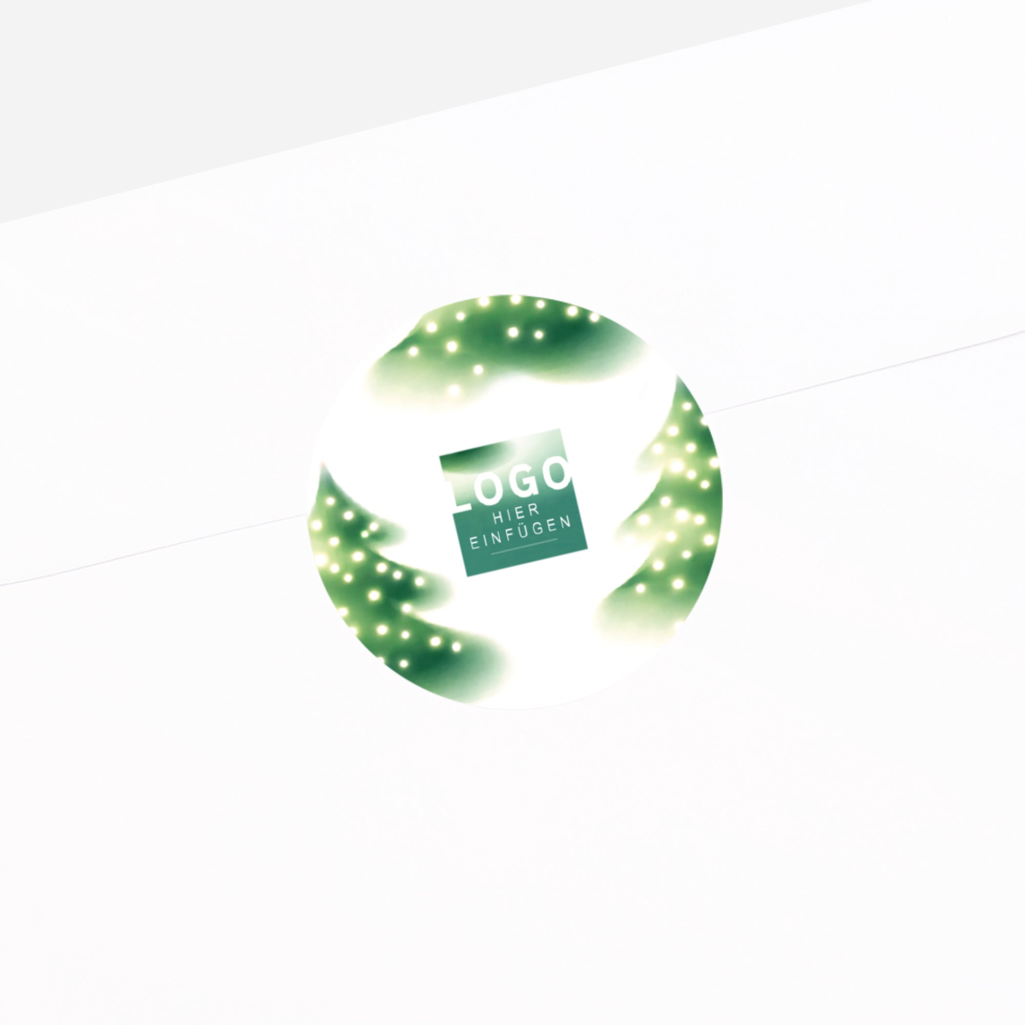 Sanfter Lichterbaum | Sticker • Rund photo N° 2