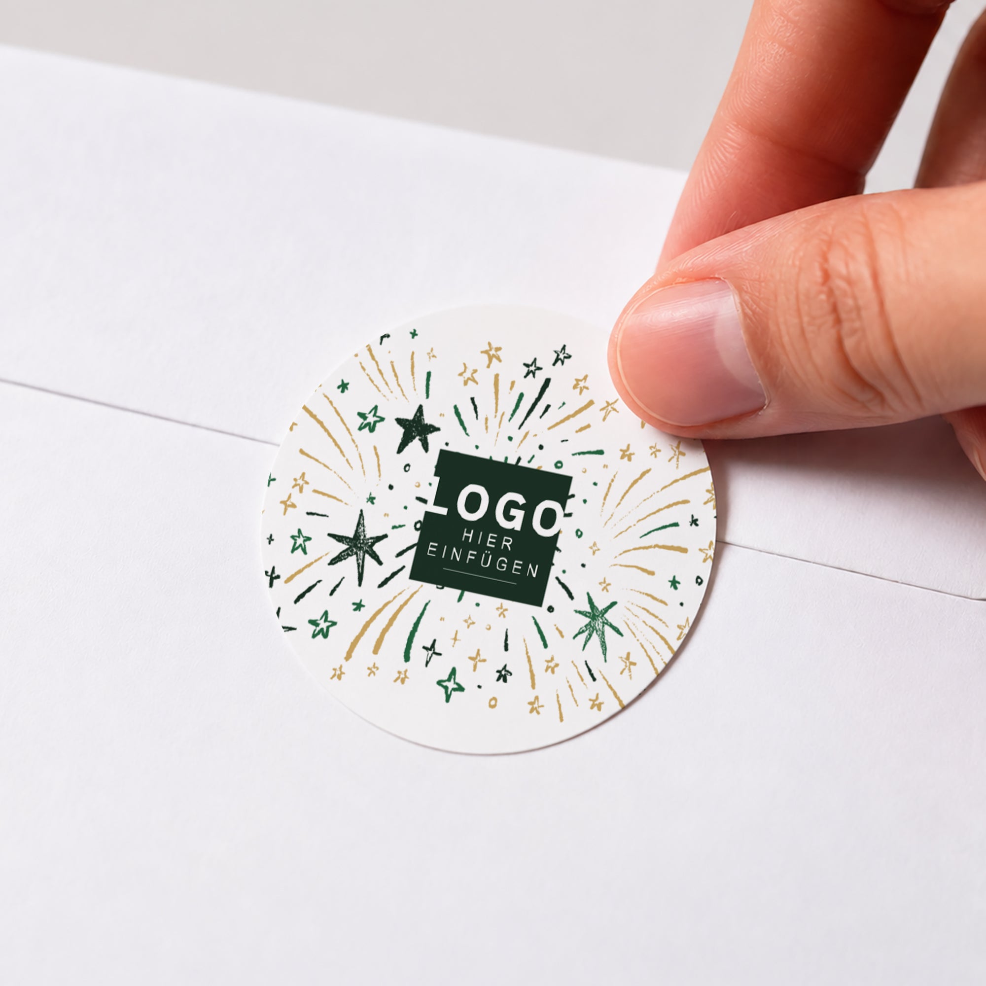 Goldenes Feuerwerk | Sticker • Rund photo N° 1