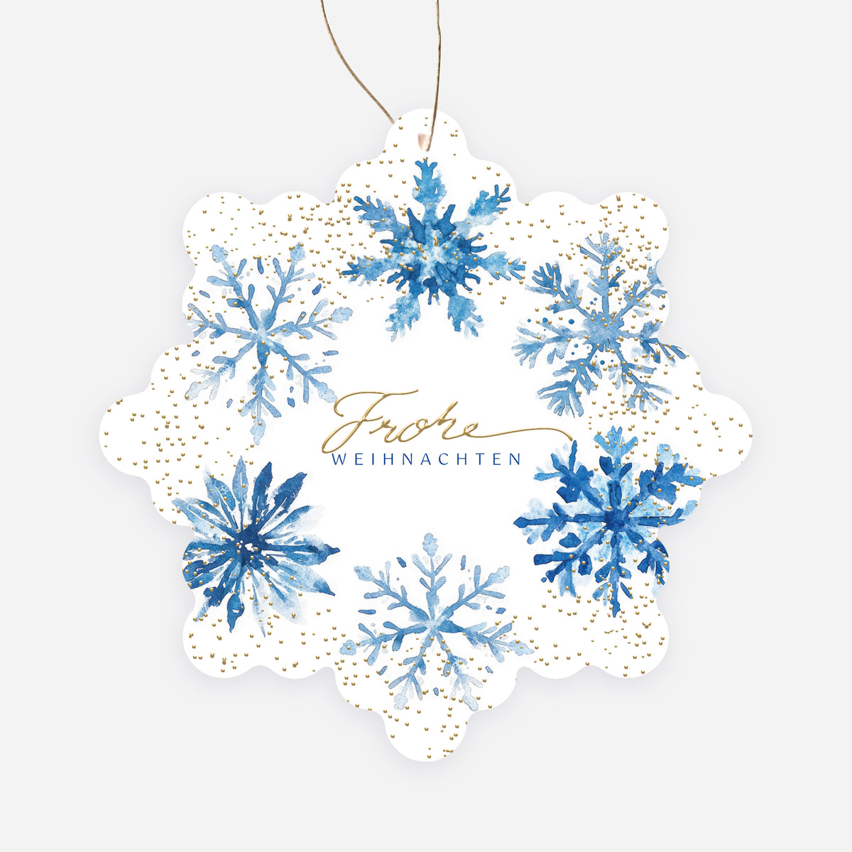Winterliche Eleganz | Weihnachtskarte • Schneeflocke zum Aufhängen photo N° 1