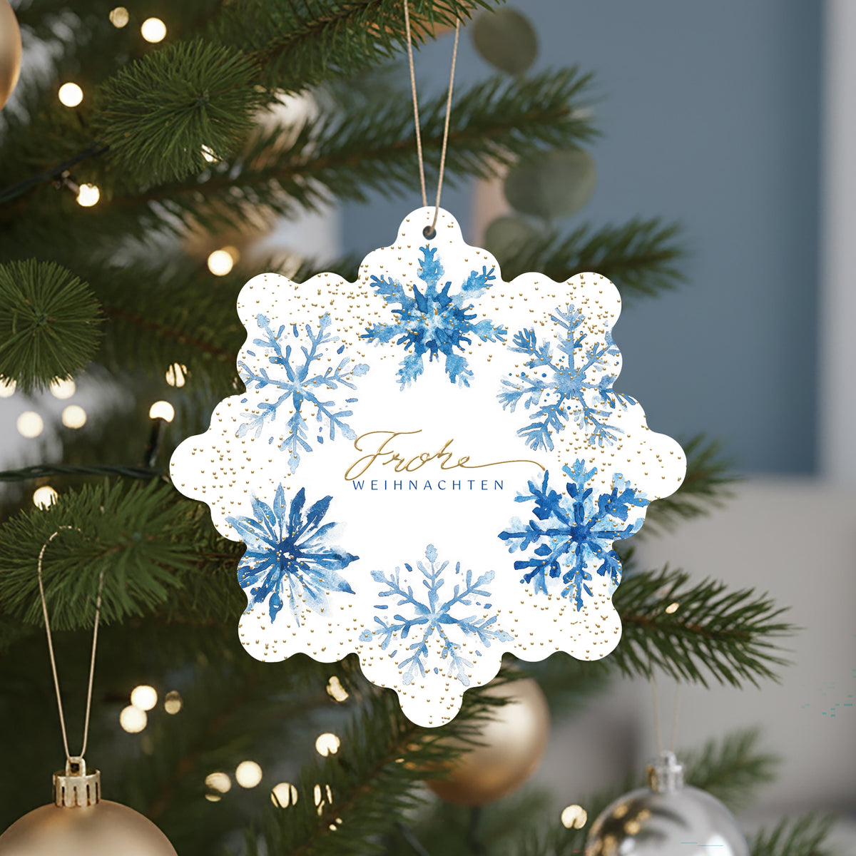 Winterliche Eleganz | Weihnachtskarte • Schneeflocke zum Aufhängen photo N° 4