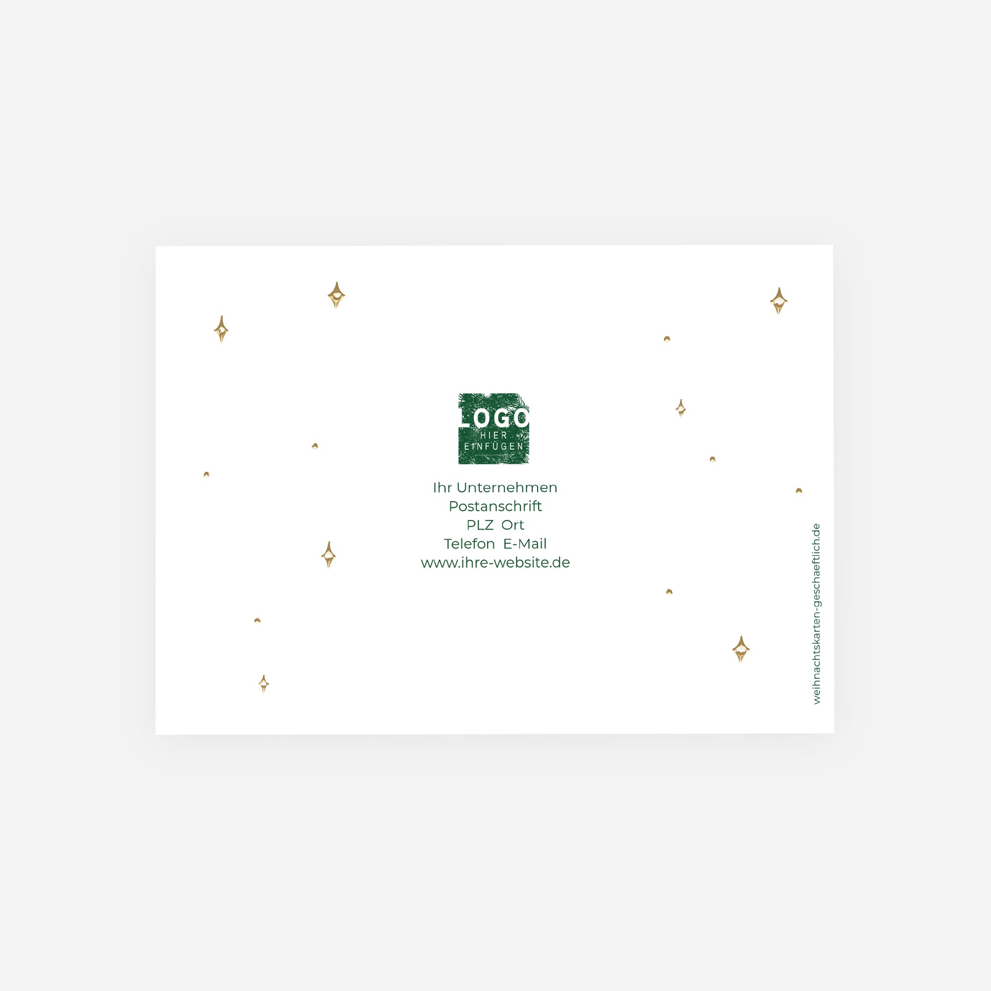 Festliche Erinnerungen | Weihnachtskarte mit goldener Prägung • Horizontal klappbar photo N° 3