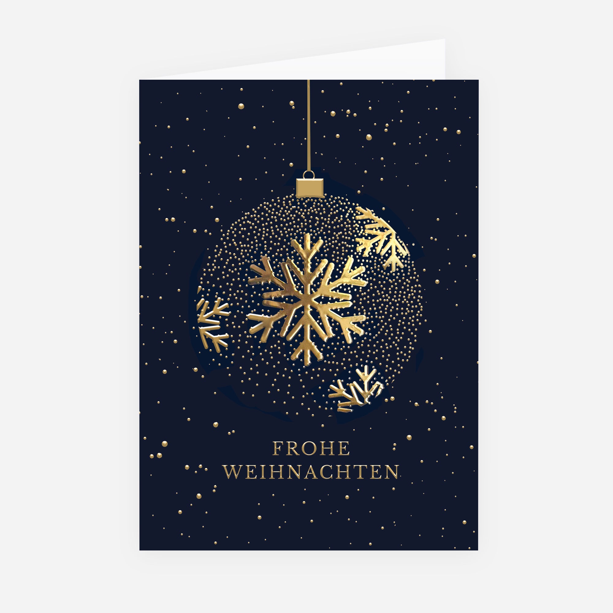 Weihnachtsglanz | Weihnachtskarte mit goldener Prägung • Hochformat klappbar photo N° 1