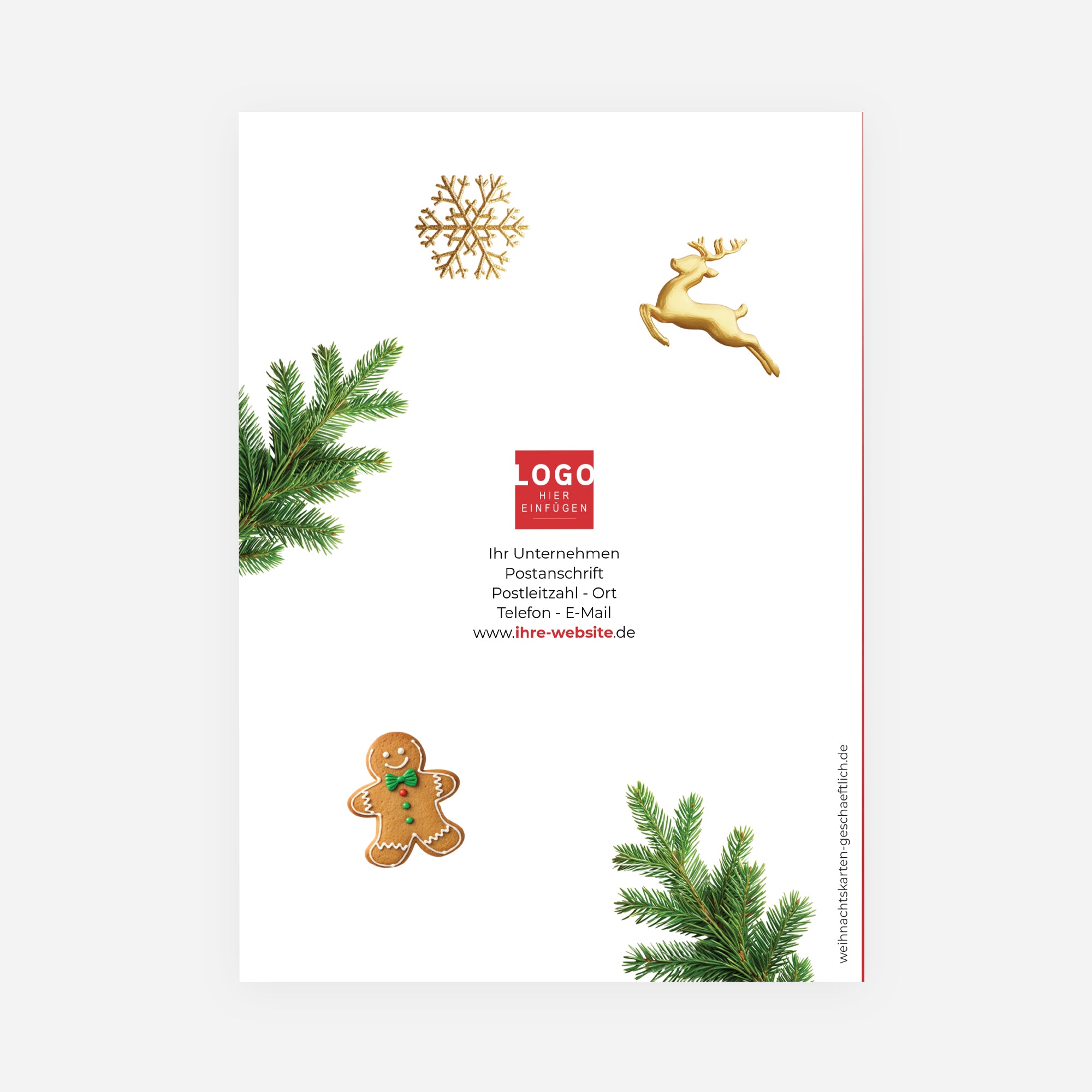 Zauber der Feiertage | Weihnachtskarte • Hochformat klappbar photo N° 3
