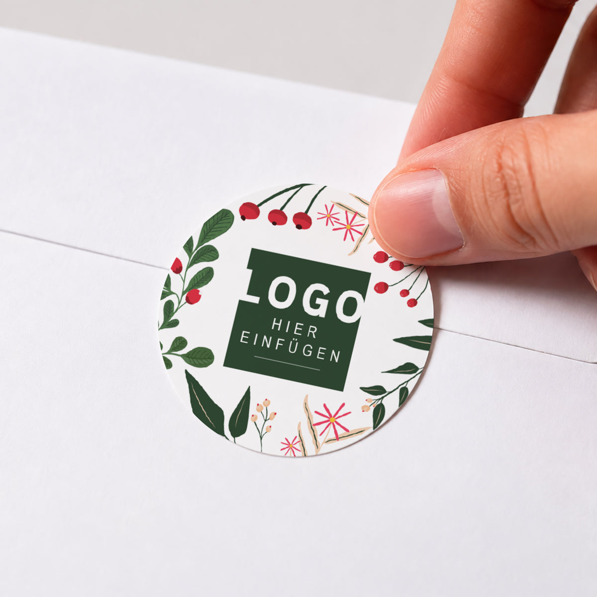 Weihnachtszweige | Sticker • Rund photo N° 1