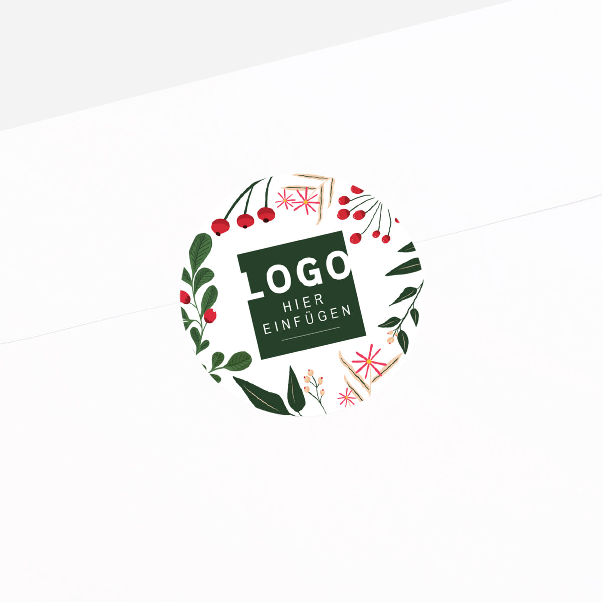 Weihnachtszweige | Sticker • Rund photo N° 2