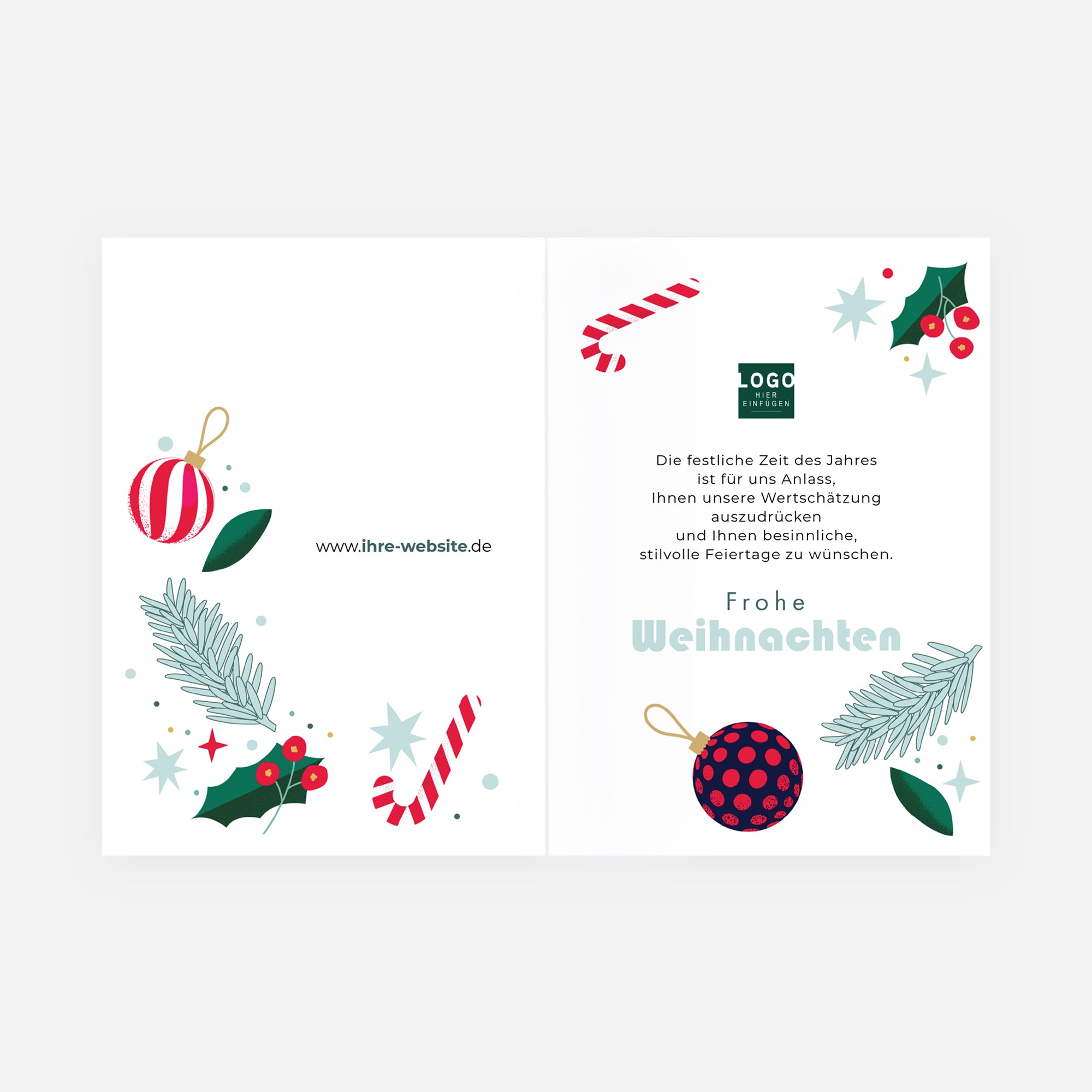 Weihnachtliche Köstlichkeiten | Weihnachtskarte • Hochformat klappbar photo N° 2