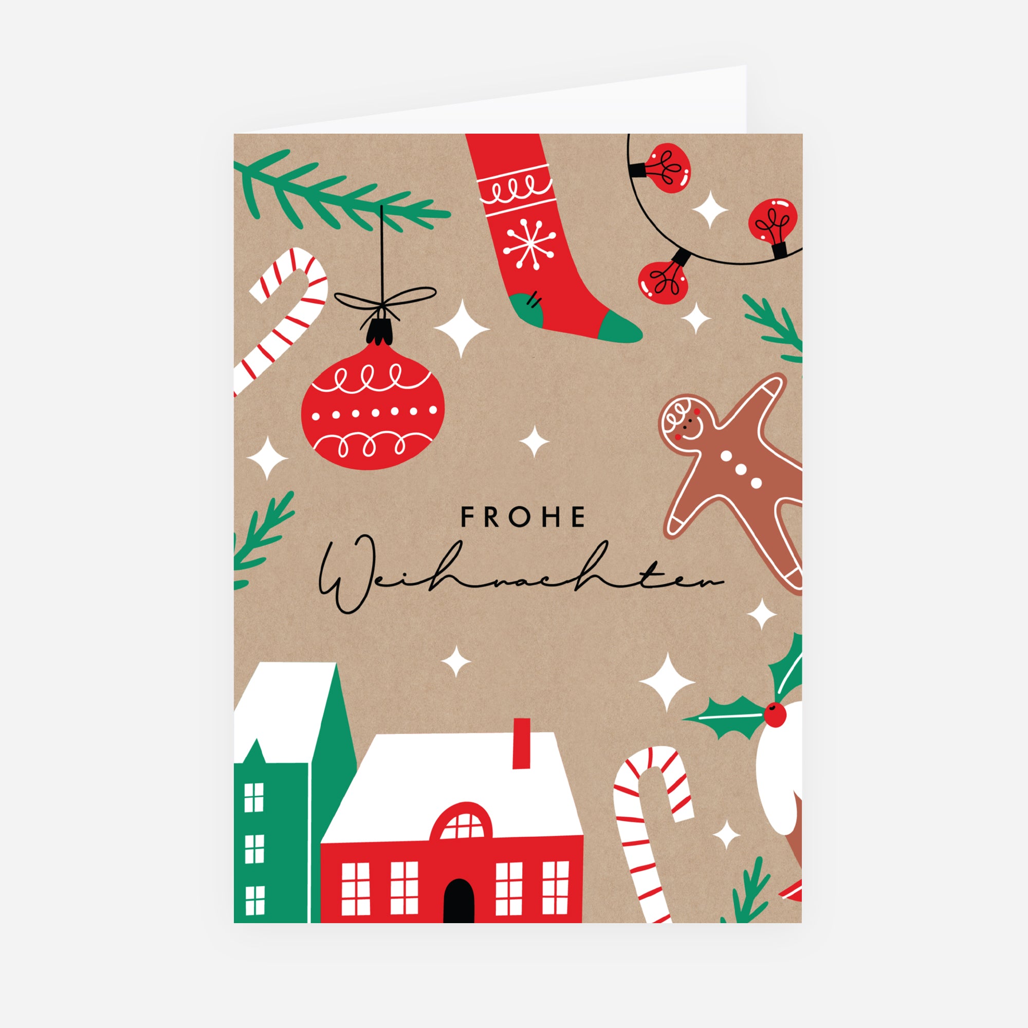 Weihnachten zu Hause | Weihnachtskarte • Hochformat klappbar photo N° 1