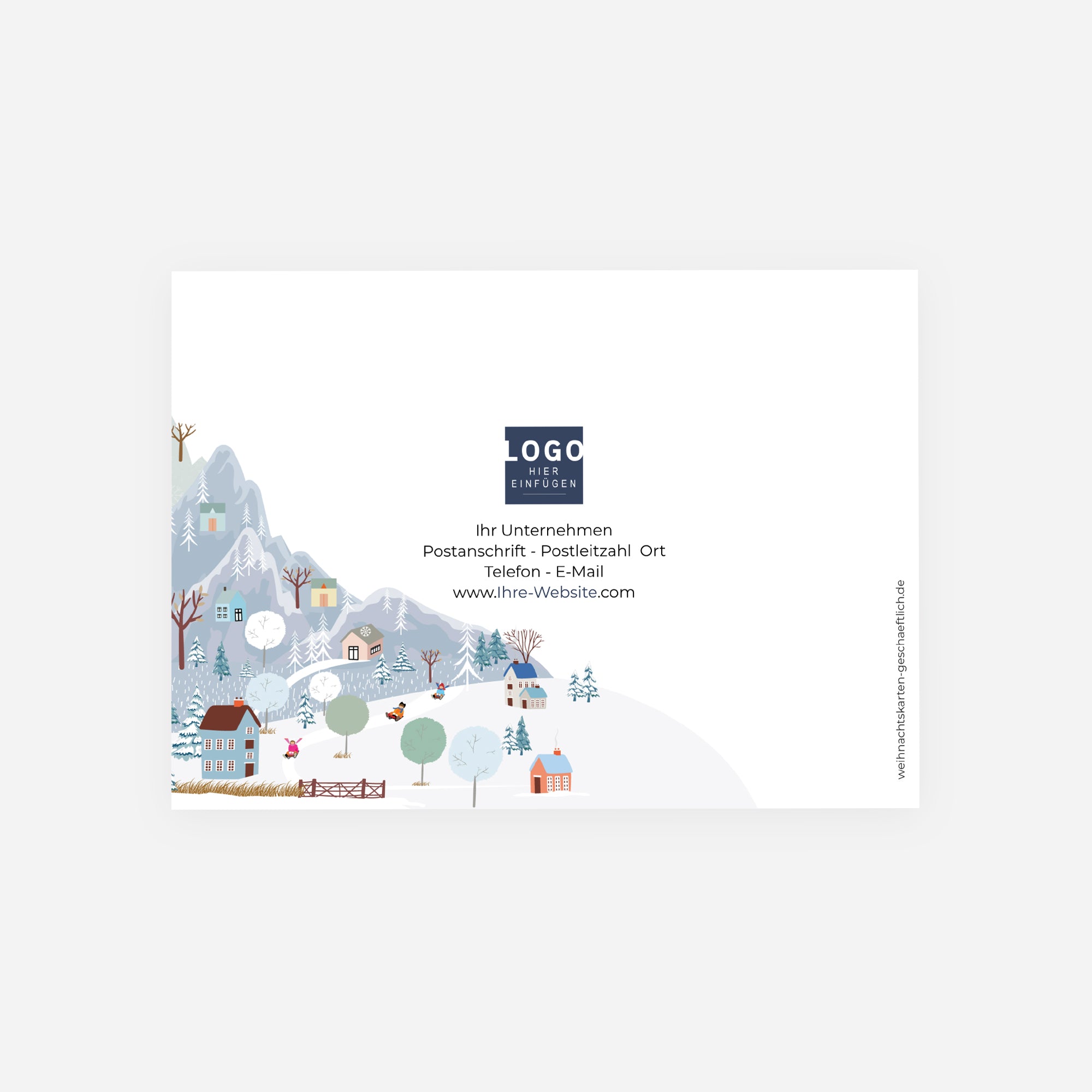 Winterpanorama | Weihnachtskarte • Horizontal klappbar photo N° 3