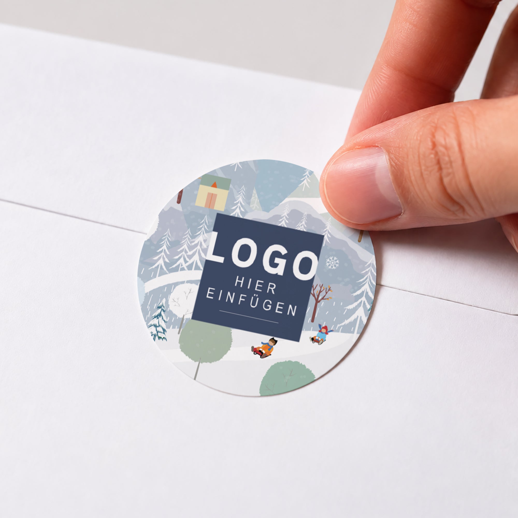 Winterpanorama | Sticker • Rund photo N° 1