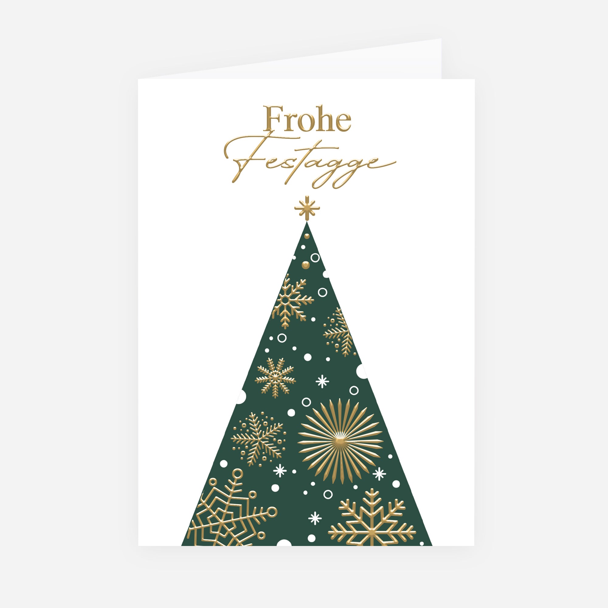 Goldener Tannenzauber | Weihnachtskarte mit goldener Prägung • Hochformat klappbar photo N° 1