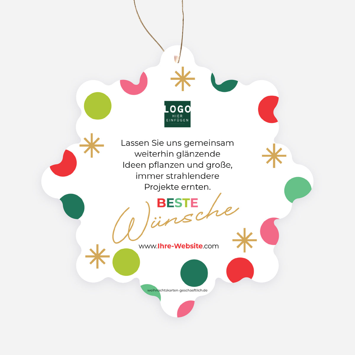 Wunschkonfetti | Weihnachtskugel aus Papier • Schneeflocke zum Aufhängen photo N° 2