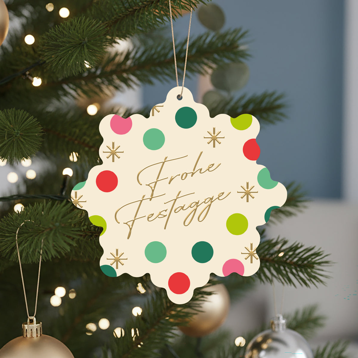Wunschkonfetti | Weihnachtskugel aus Papier • Schneeflocke zum Aufhängen photo N° 4