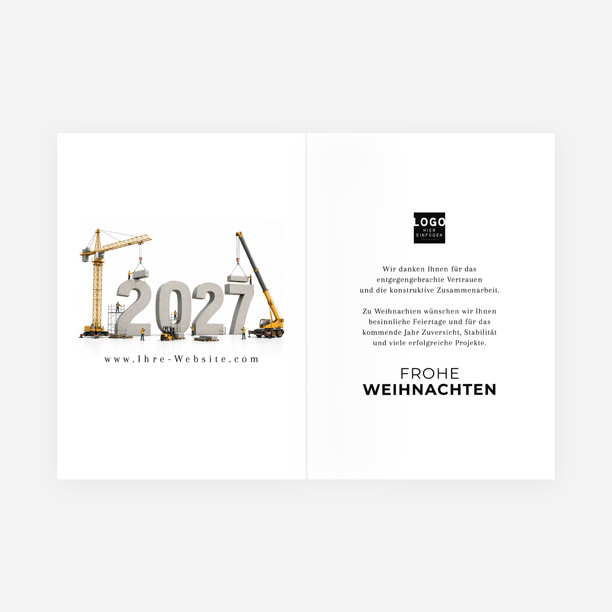 Fundamente der Zukunft | Weihnachtskarte • Hochformat klappbar photo N° 2