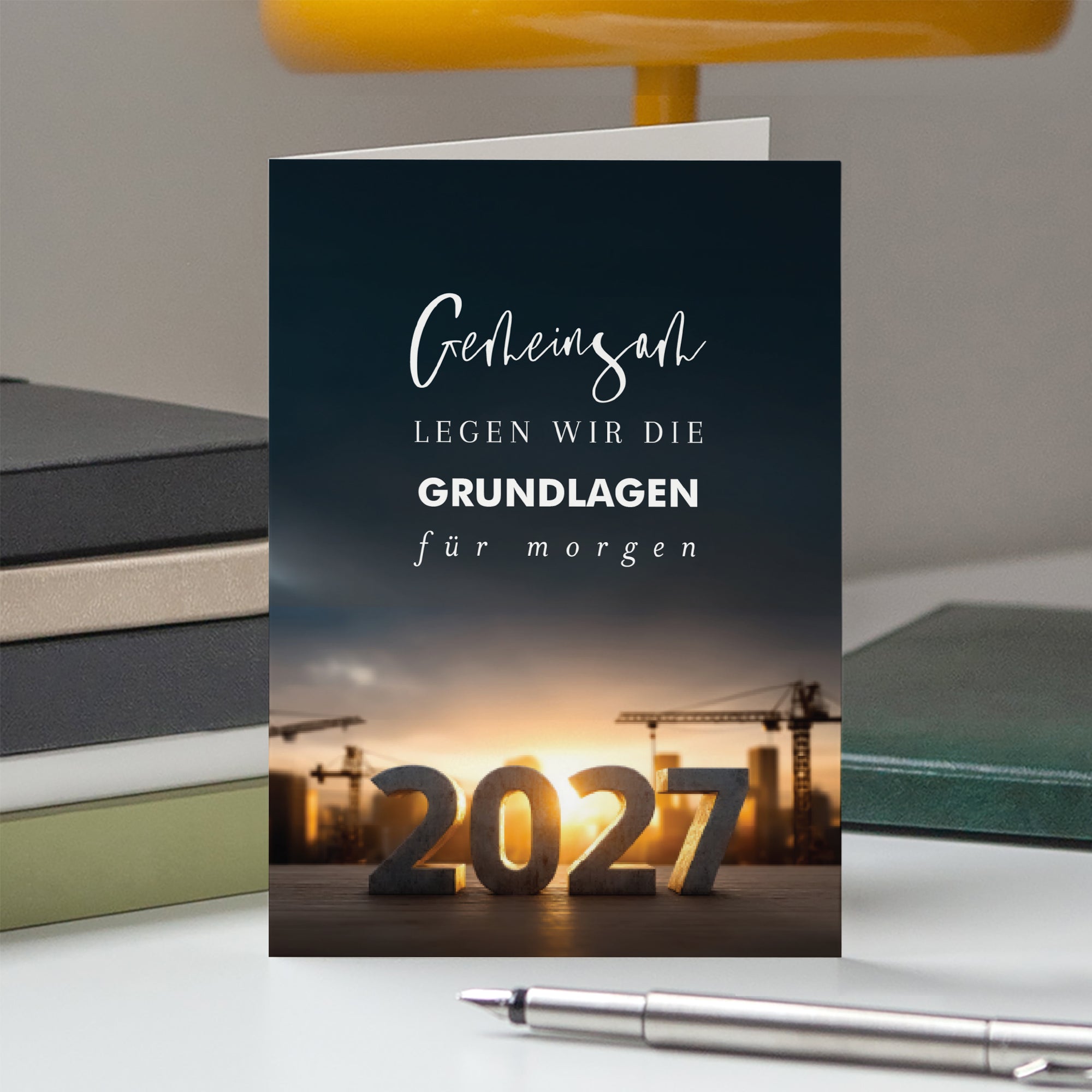 Fundamente der Zukunft | Weihnachtskarte • Hochformat klappbar photo N° 5
