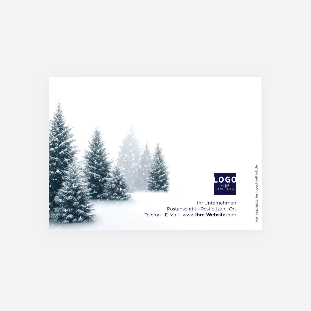 Nordischer Schimmer | Weihnachtskarte • Horizontal klappbar photo N° 3