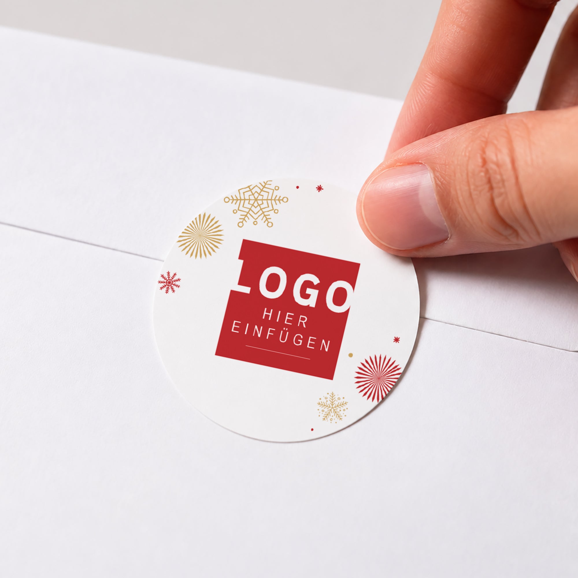 Goldene Schneeflocken | Sticker • Rund photo N° 1
